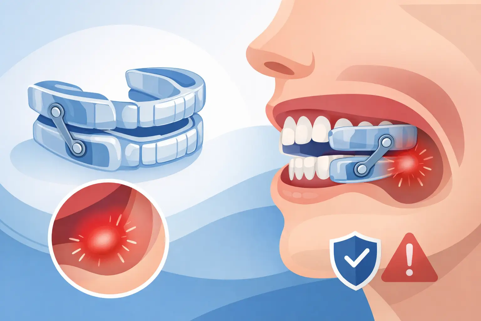 Como evitar feridas com aparelho mandibular