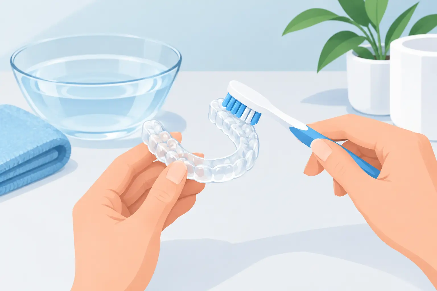 Como higienizar placa oclusal sem danificar
