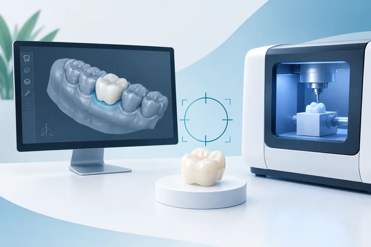 Análise de precisão CAD CAM odontológica