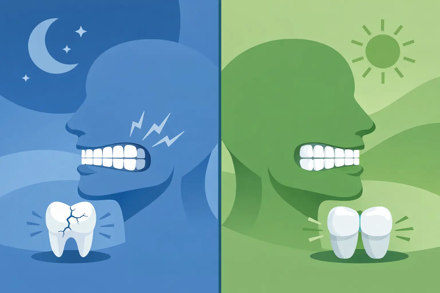 Bruxismo versus apertamento dental: diferenças