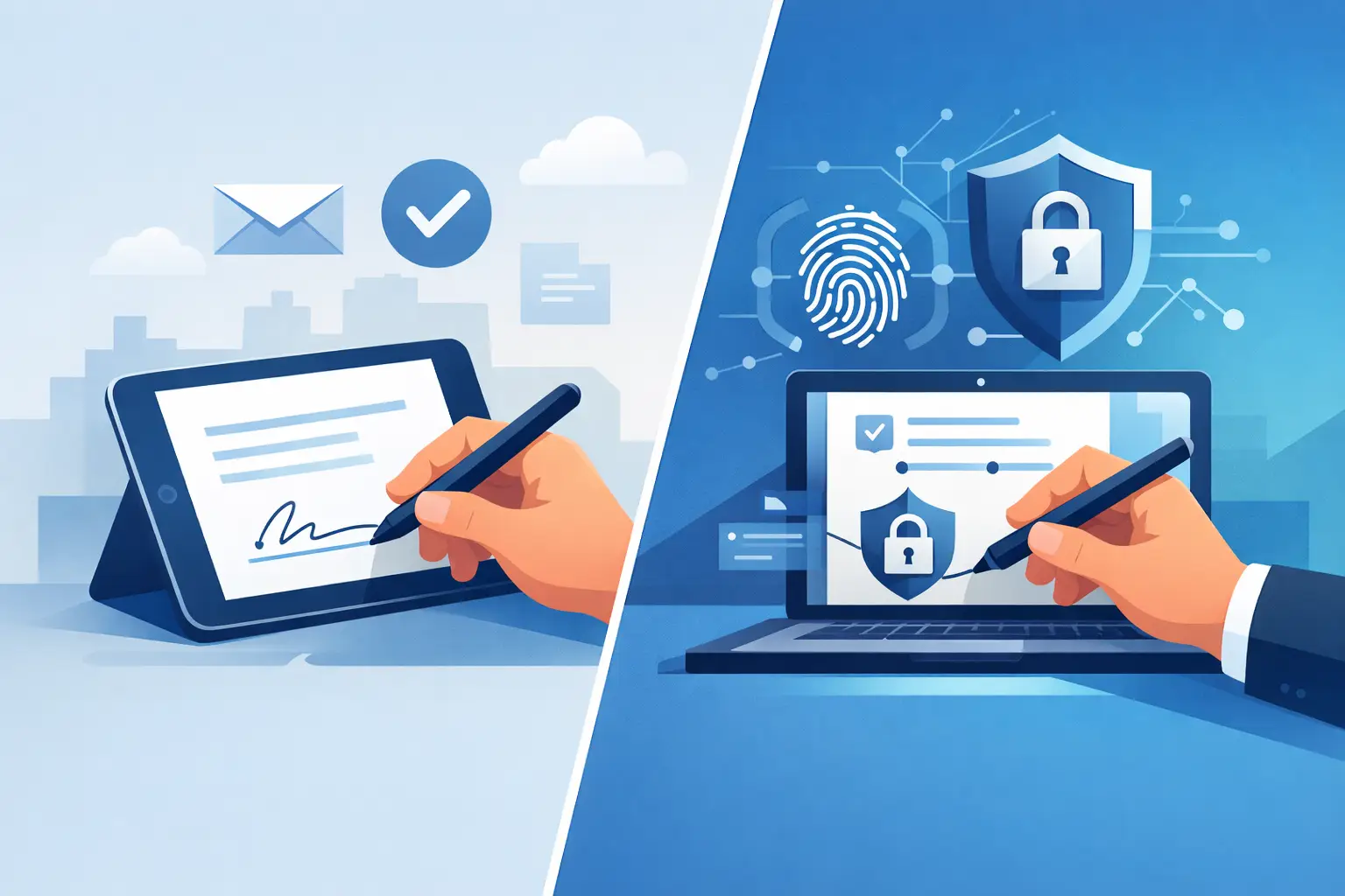 Firma elettronica semplice vs avanzata a confronto