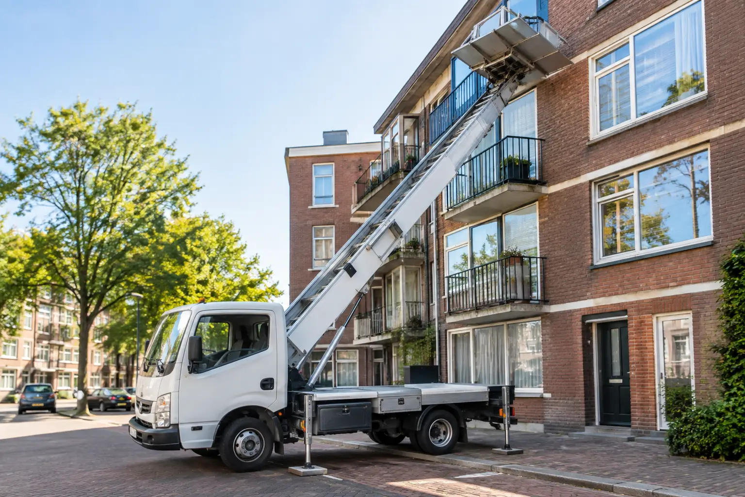 Mag een verhuislift op openbare weg staan?