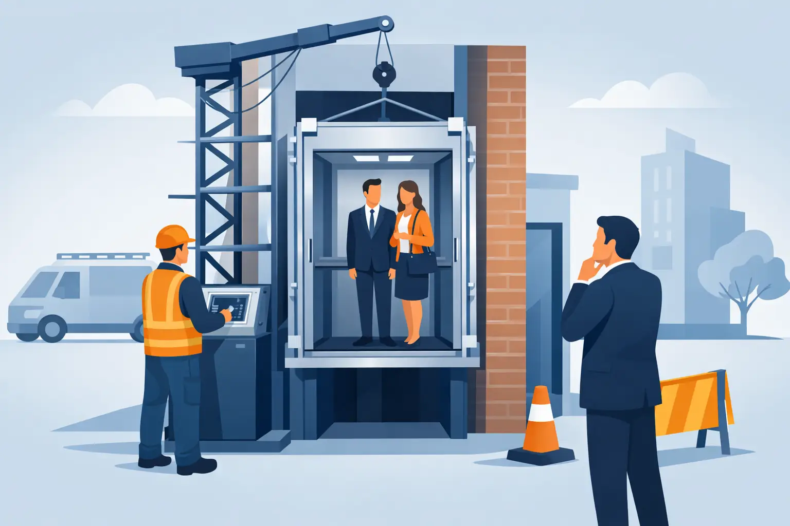 Een spoedlift bij een smalle entree regelen