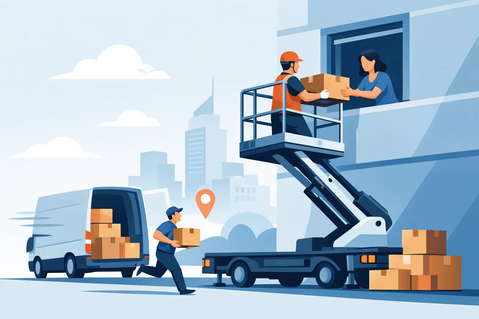 Liftservice voor spoedlevering: snel geregeld