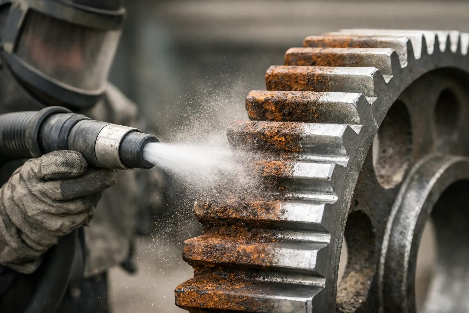 Remove Rust From Metal With Sandblasting