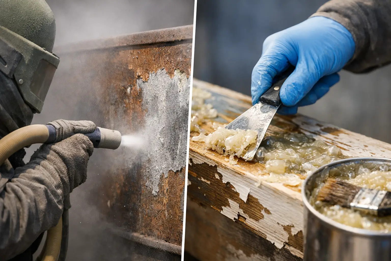 Sandblasting vs Chemical Stripping for Paint Removal