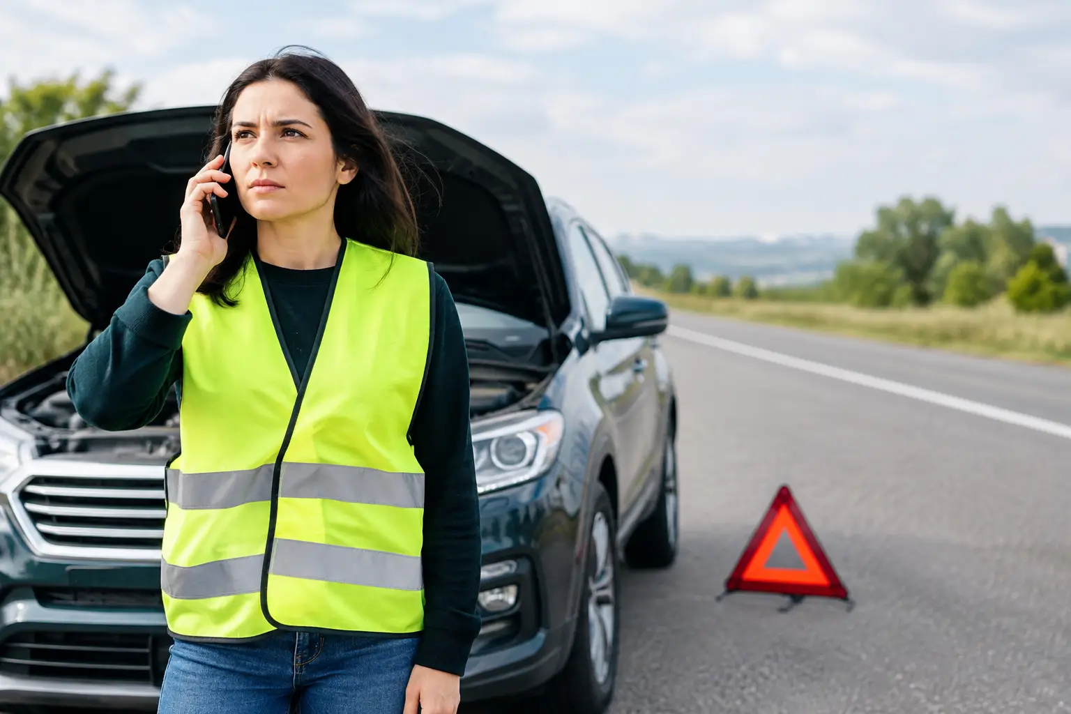 Car Towing Preparation Before Help Arrives