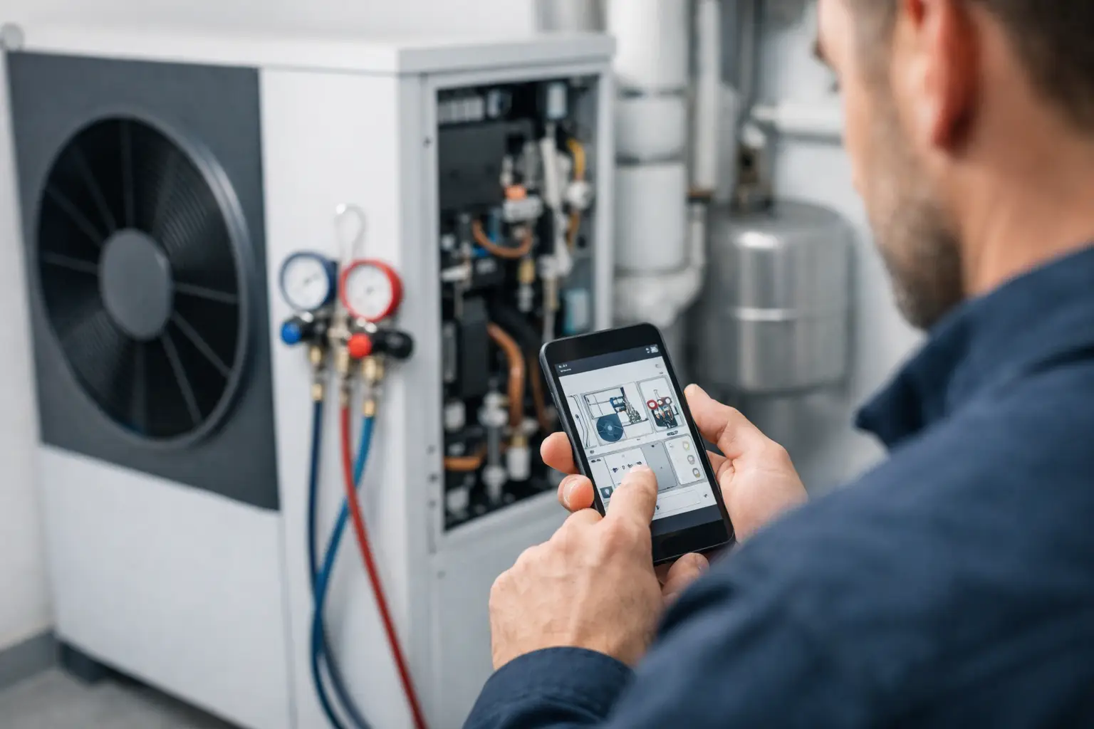 Wärmepumpe Fehlerdiagnose per App im Service