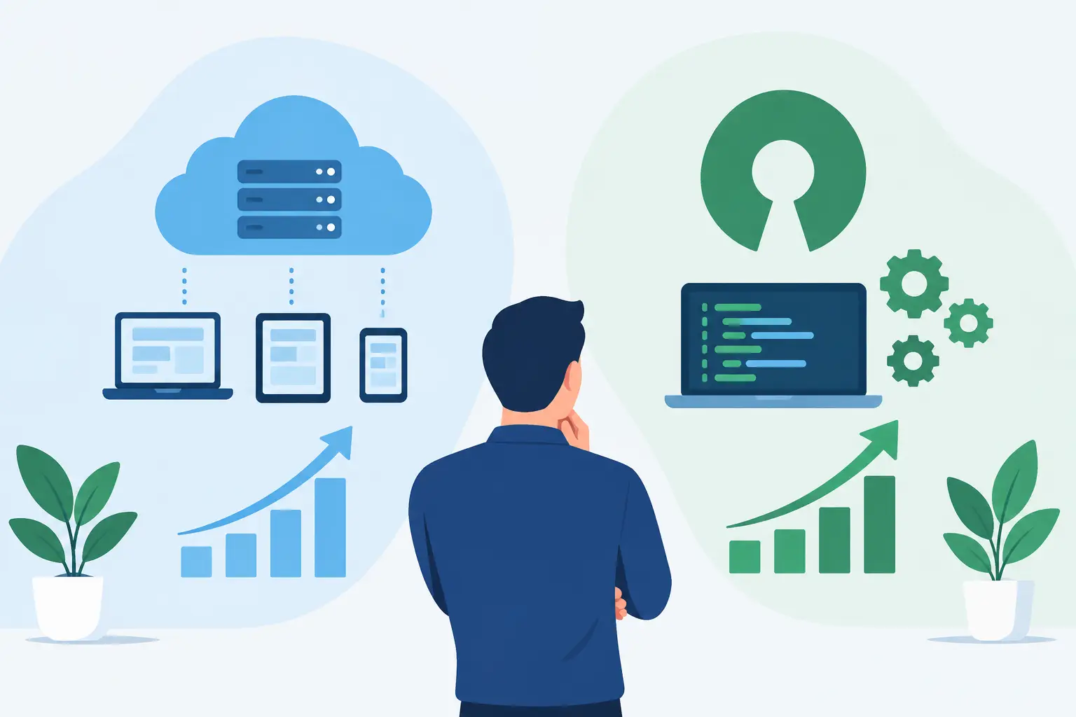 SaaS versus open source: wat past bij groei?
