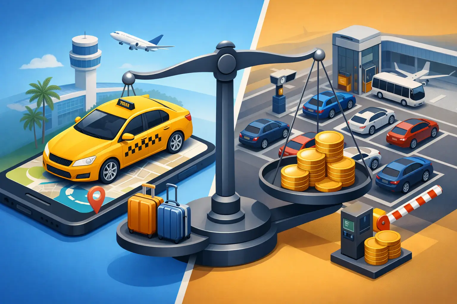 Pre Booked Taxi Versus Airport Parking Costs