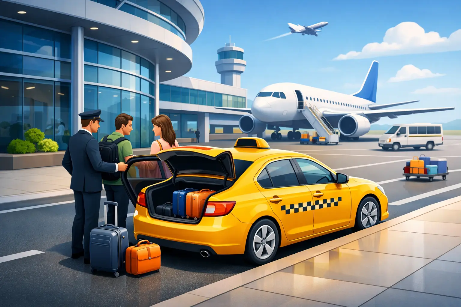 Airport taxis: what to look for locally