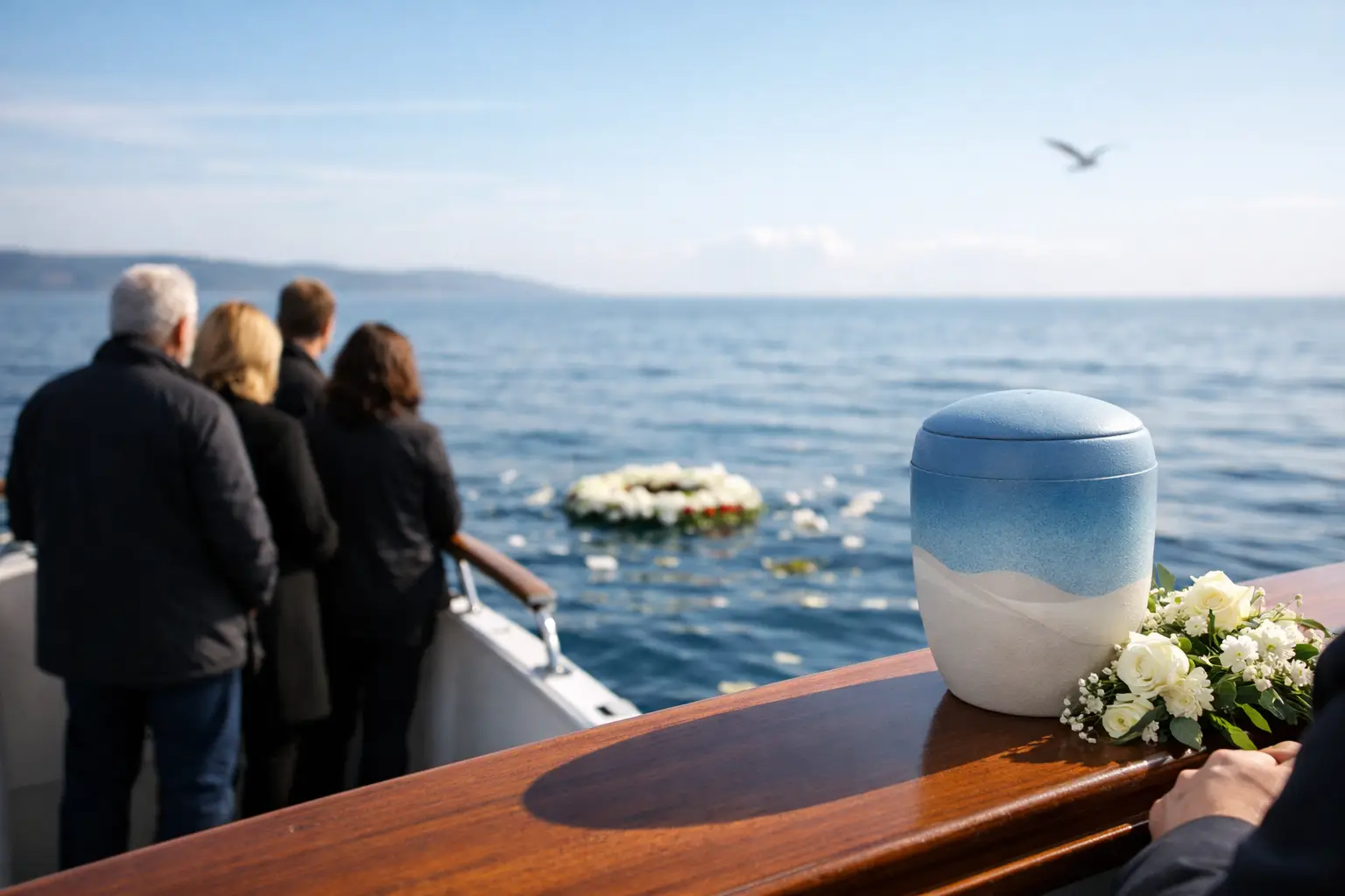 Ablauf einer Seebestattung erklärt für Angehörige