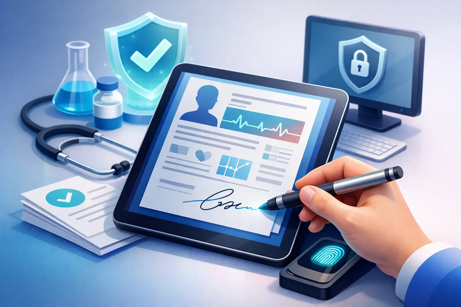 Assinatura digital para laudos clínicos