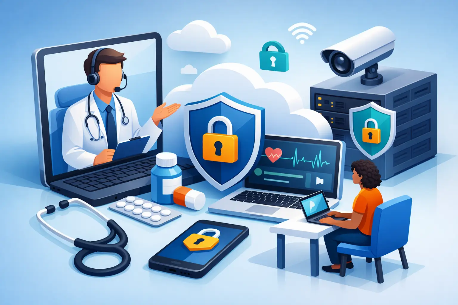 Telemedicina clínica com segurança operacional