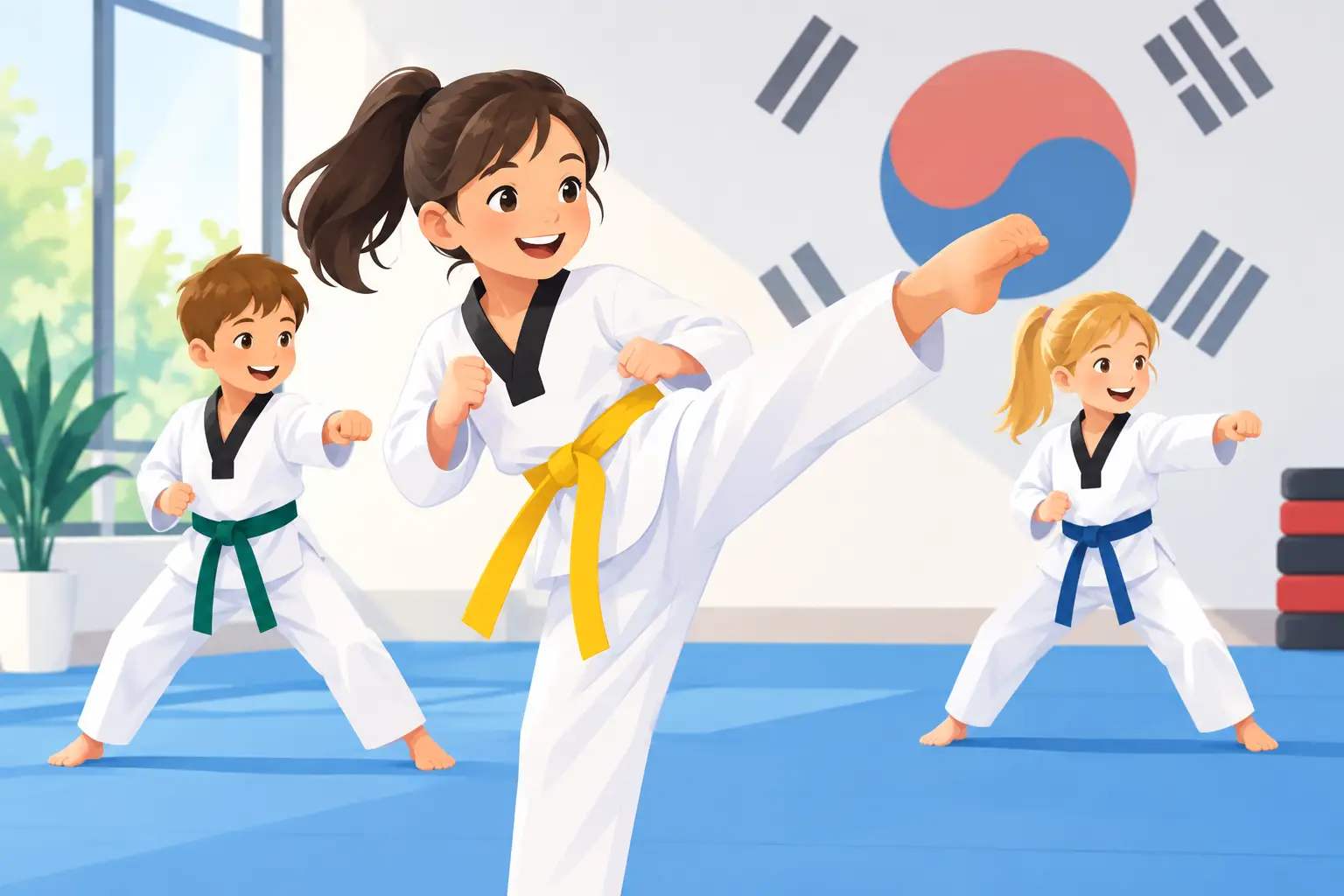 Taekwondo für Kinder in Trudering mit Freude
