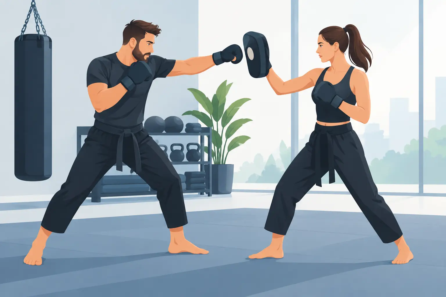 Kampfsport für körperliche Fitness bei Erwachsenen