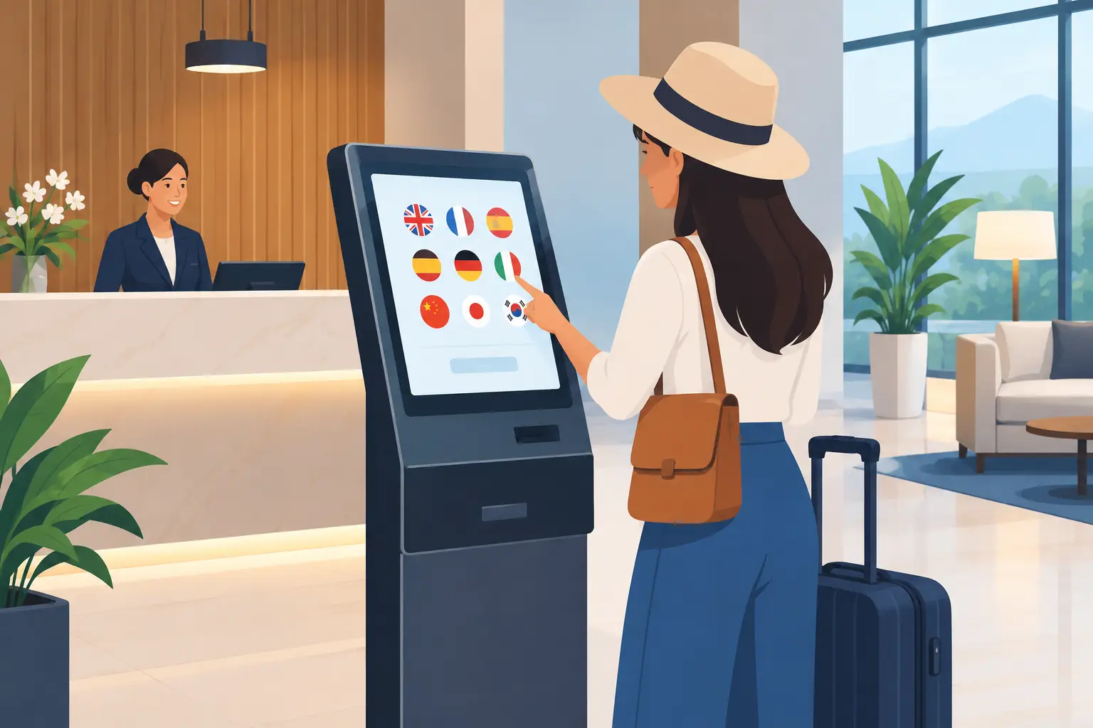 Quando usare kiosk multilingue in hotel