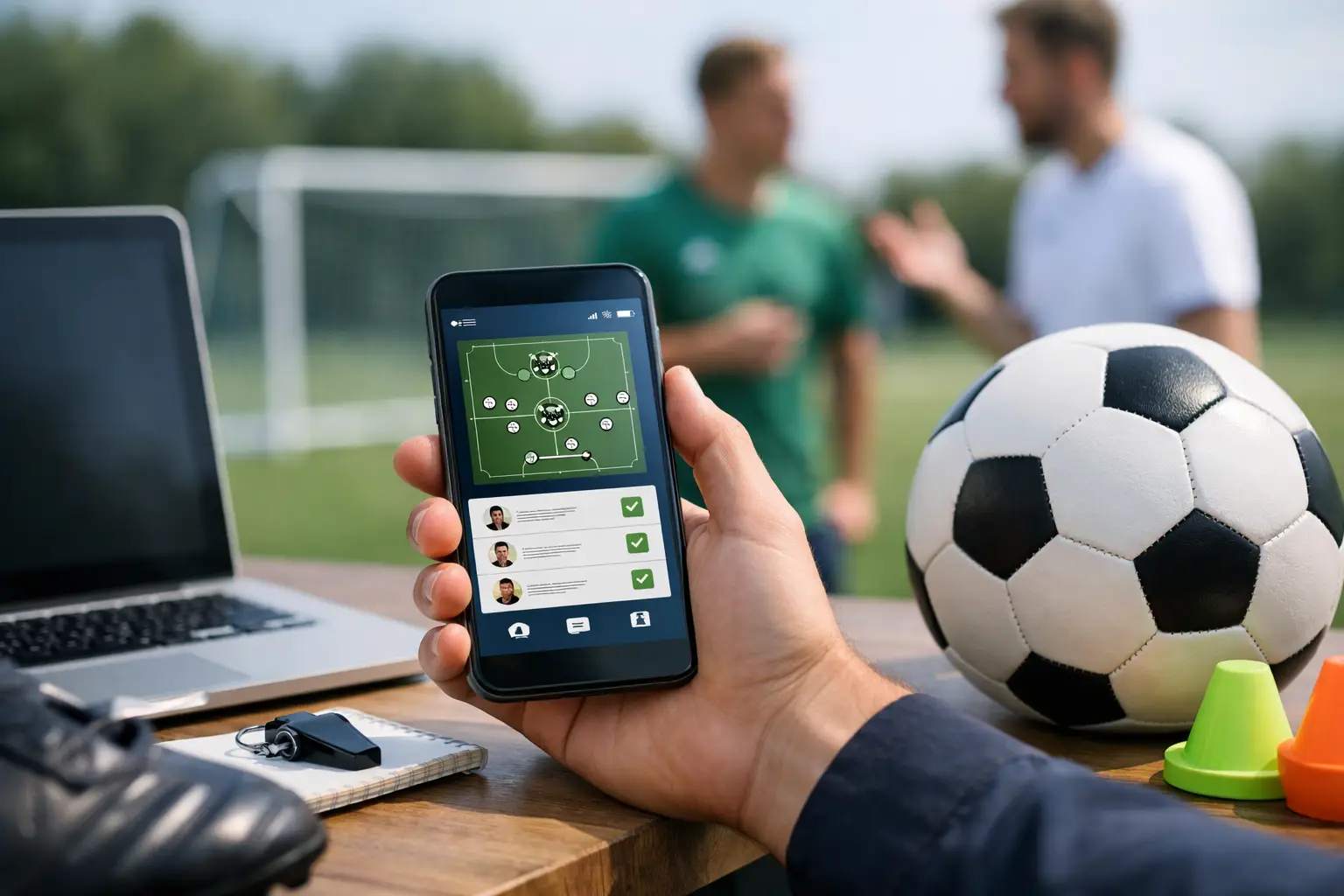 Teammanagement App für Fussballteams wählen