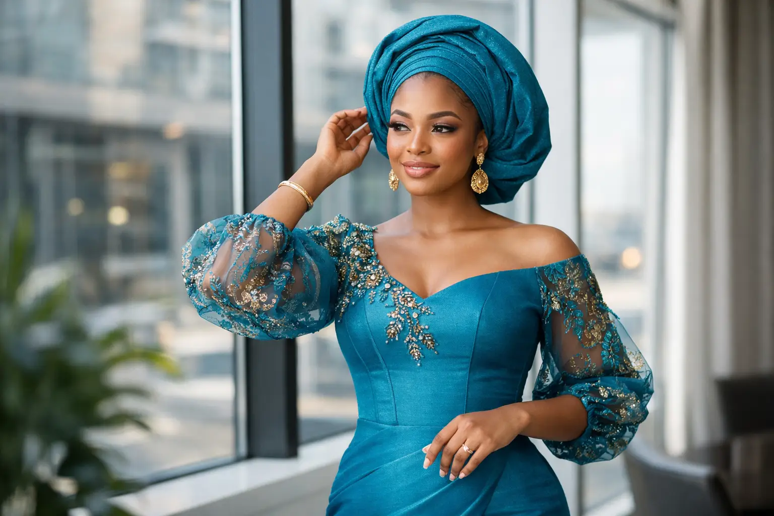 Comment porter une robe nigériane moderne