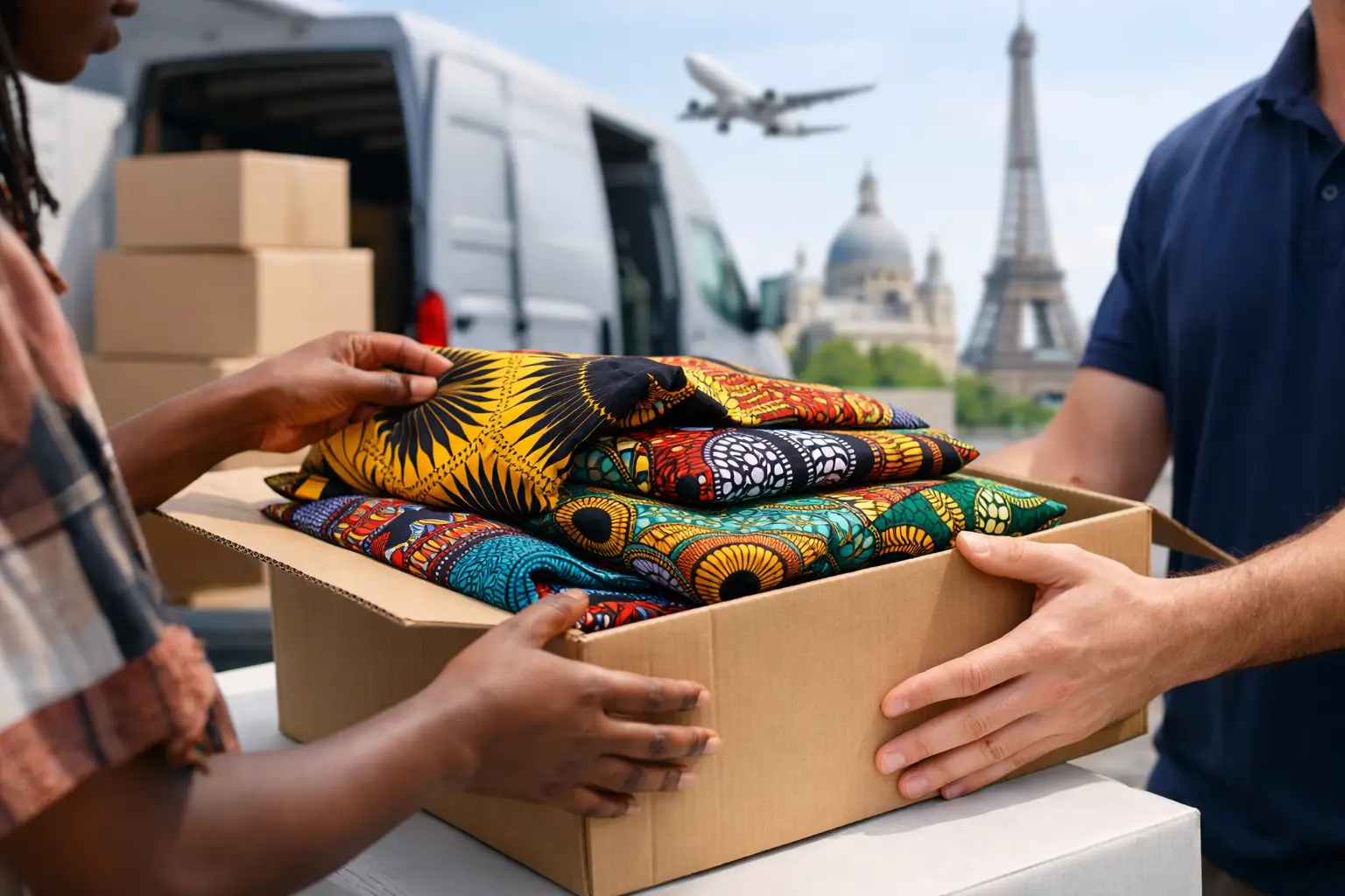 Livraison de vêtements africains en Europe