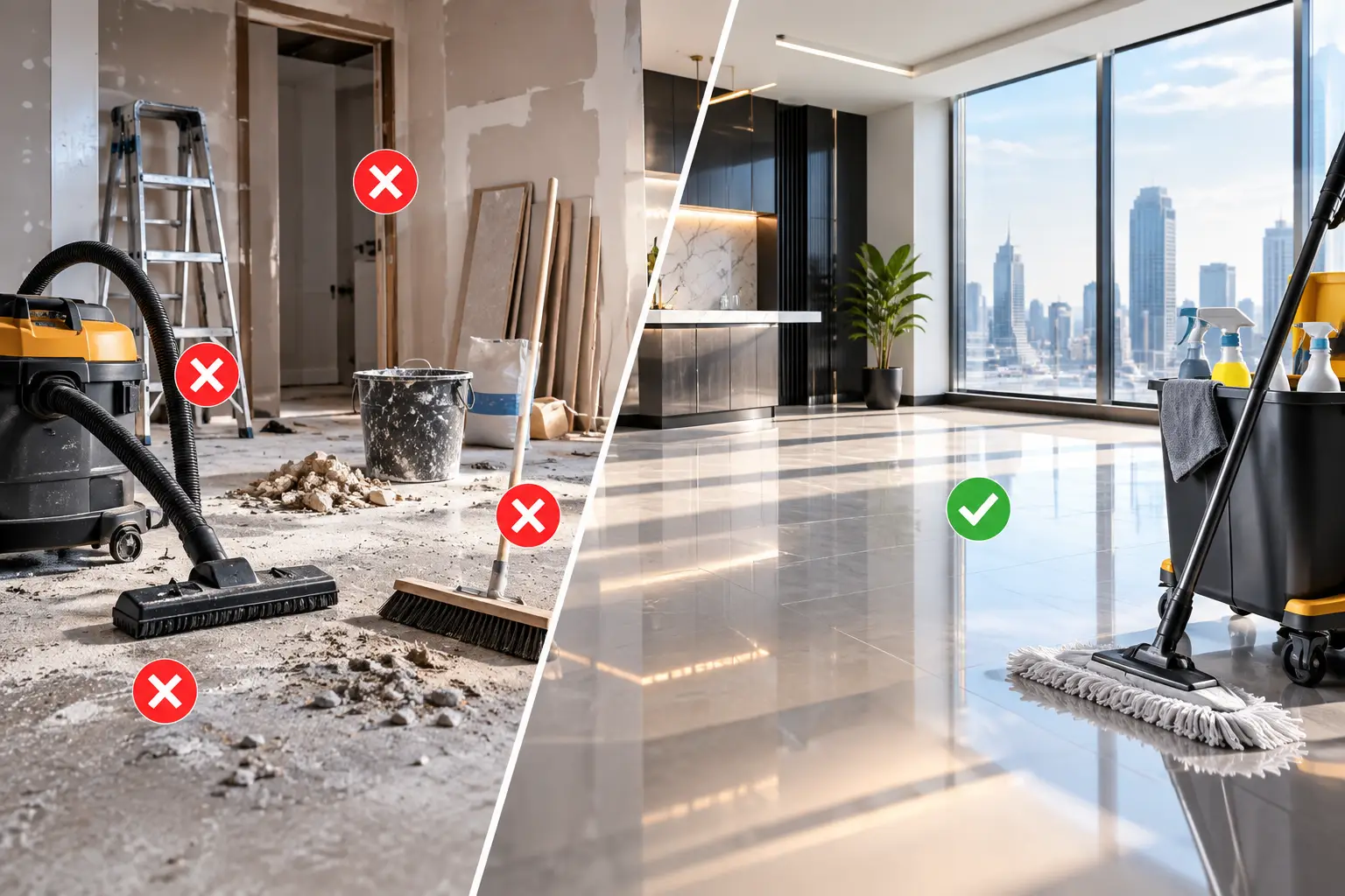 8 erreurs de nettoyage de fin de chantier