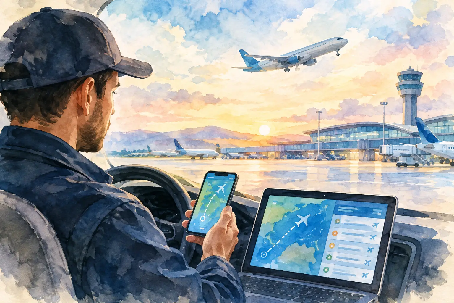 How Airport Drivers Track Flights Before Pickup