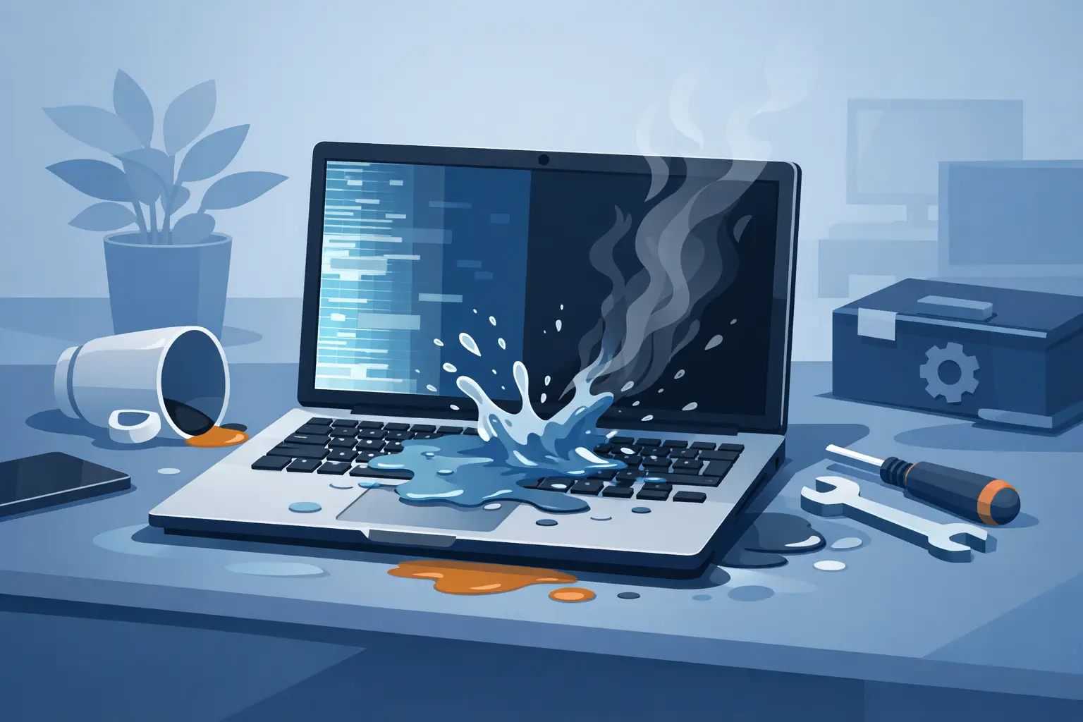 Da li se popravlja poliven laptop? Zavisi