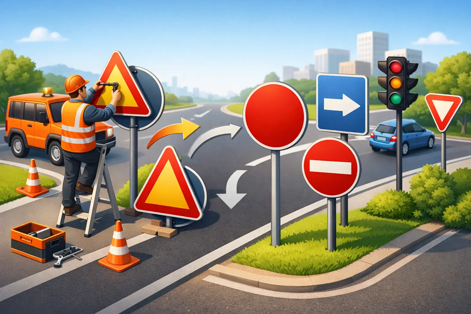 Viktigaste reglerna vid skyltändring i trafiken