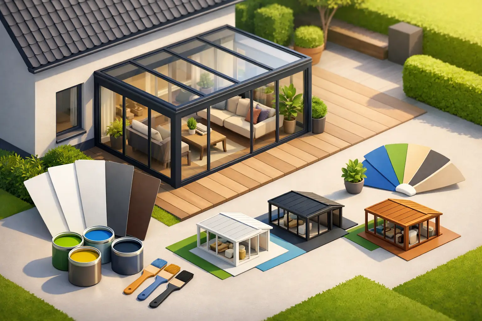 Veranda kleuren kiezen die uw woning versterken