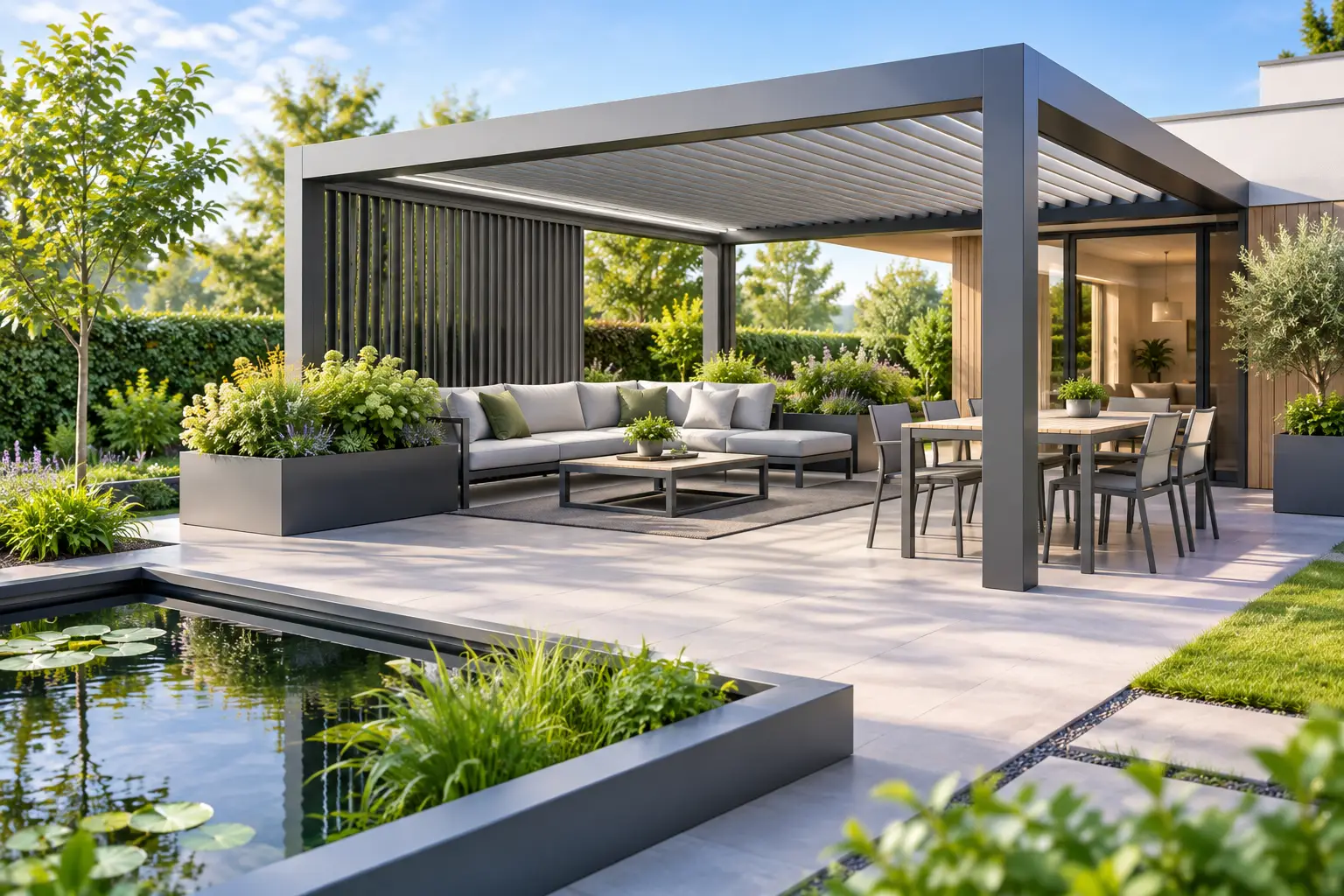 Duurzame aluminium tuinarchitectuur trends