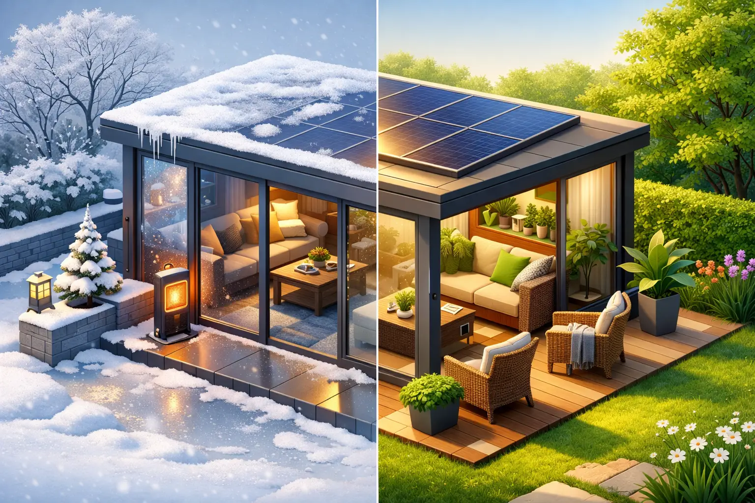 Kan een tuinkamer winterproof worden gemaakt?