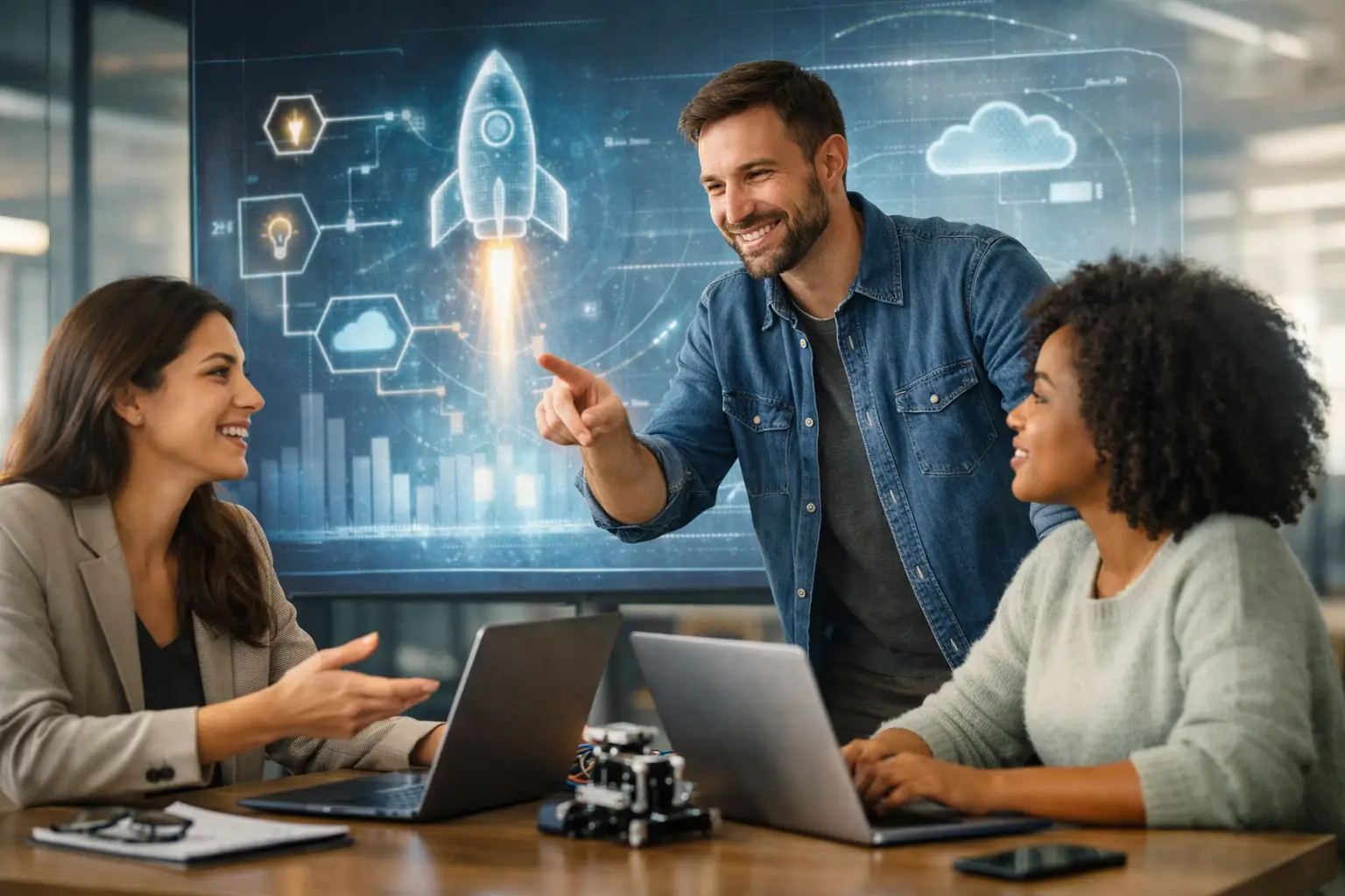 Entrenamiento digital para equipos que se adopta