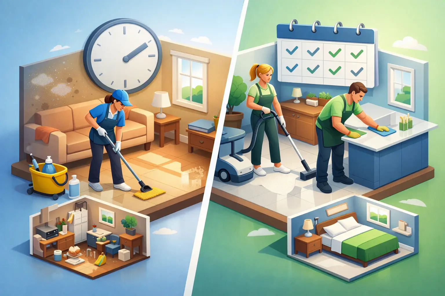 One Time vs Recurring Cleaning for Your Home