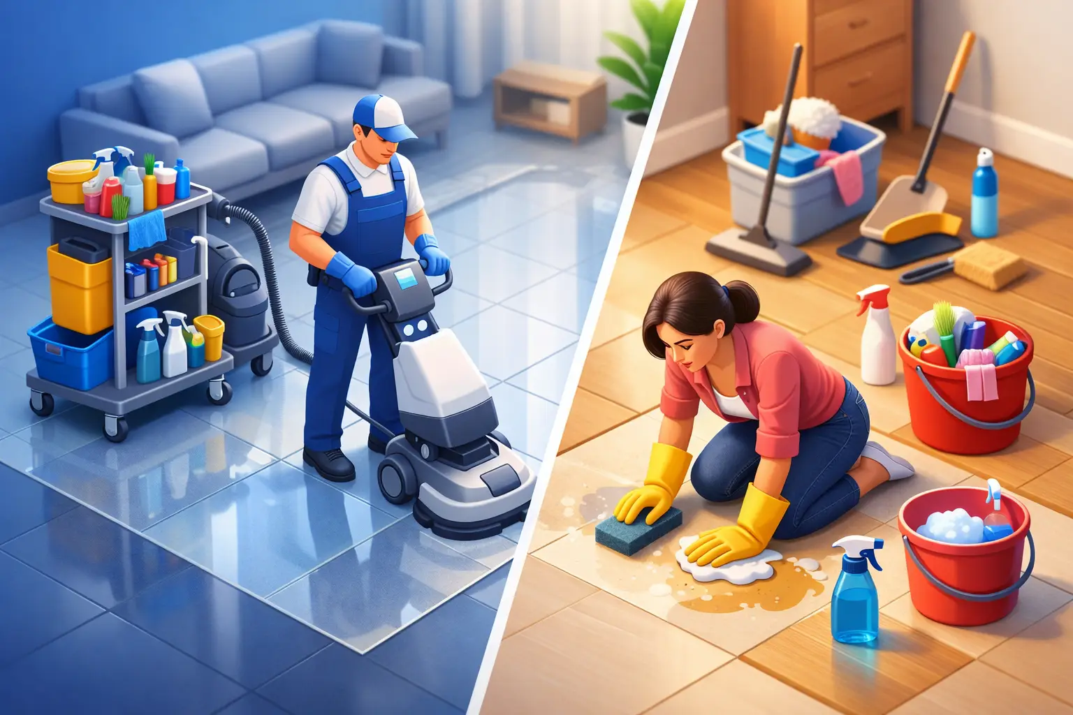 Professional Cleaning Versus DIY Cleaning