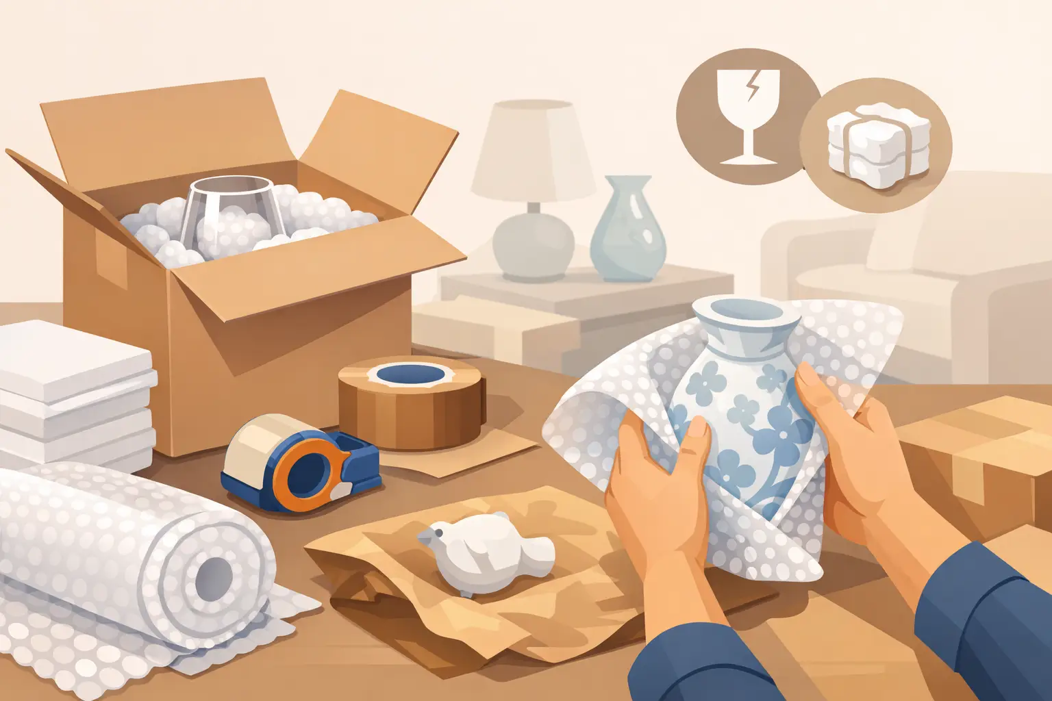 Best Moving Supplies for Fragile Items at Home