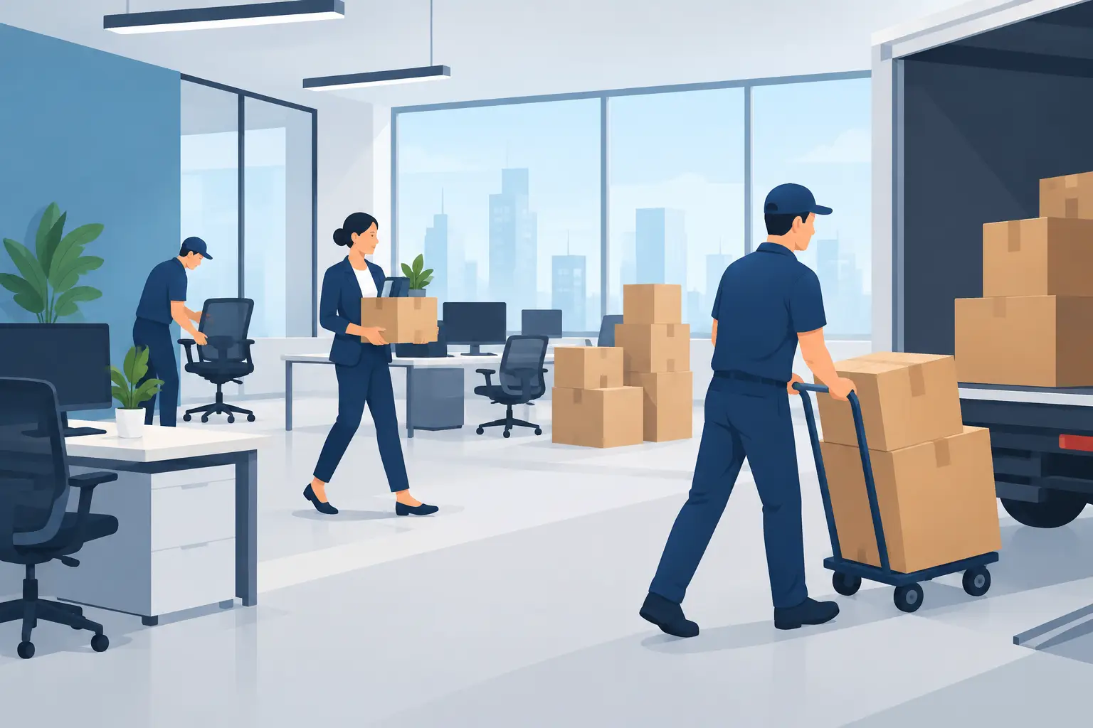 Office Movers for Less Business Downtime