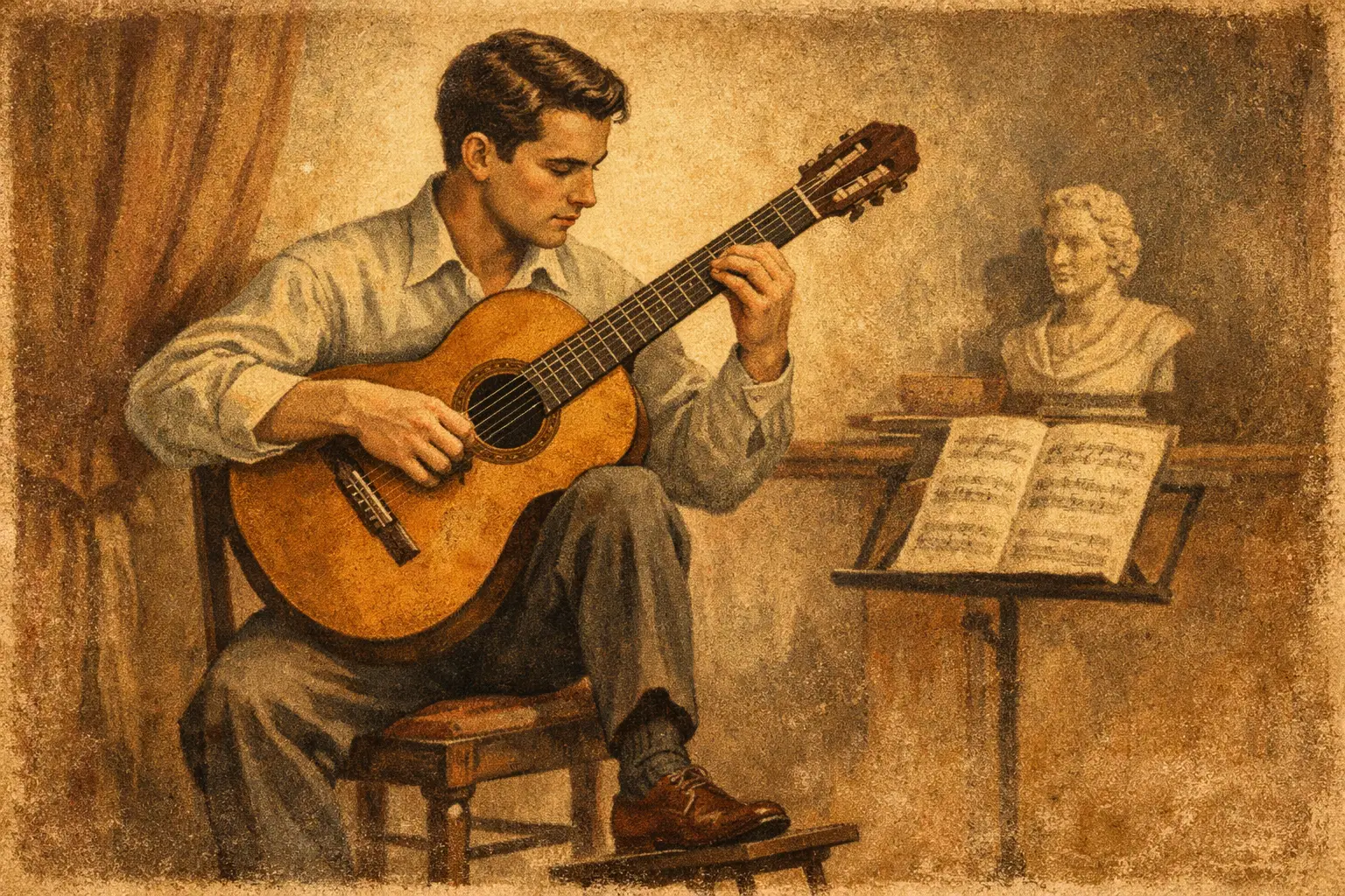 Postura corretta per la chitarra classica