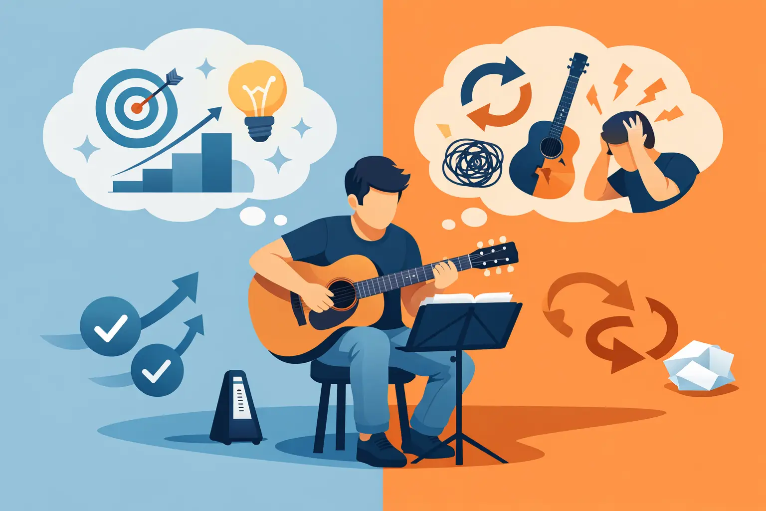 Come evitare errori ripetuti nello studio della chitarra