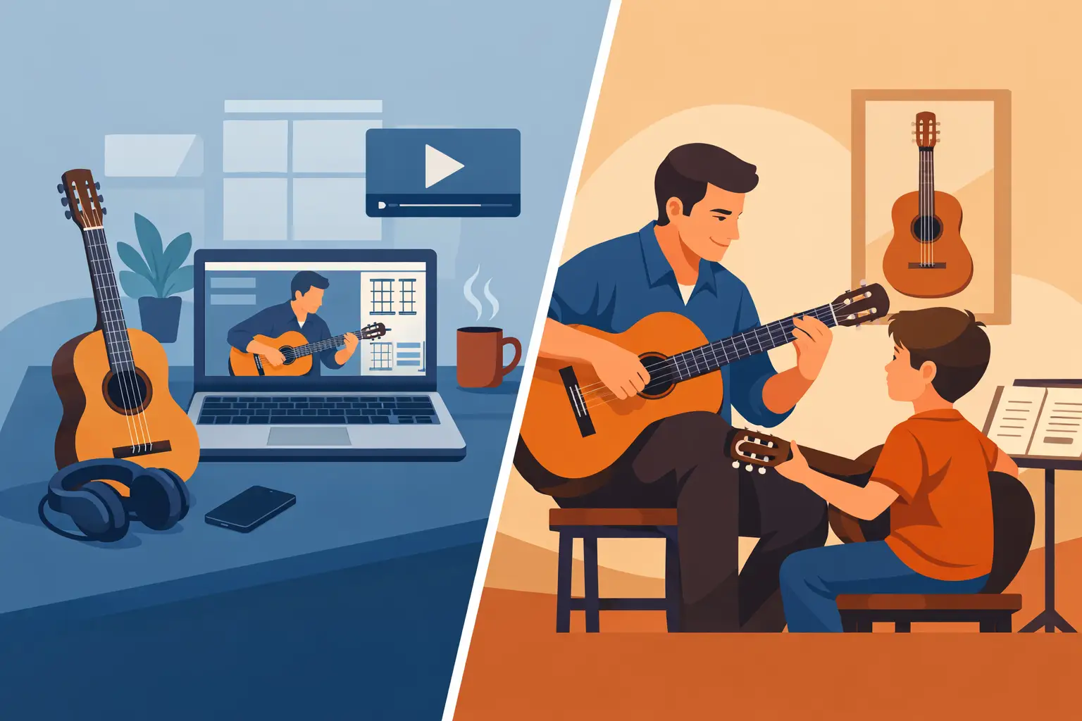 Lezioni online o maestro di chitarra classica?