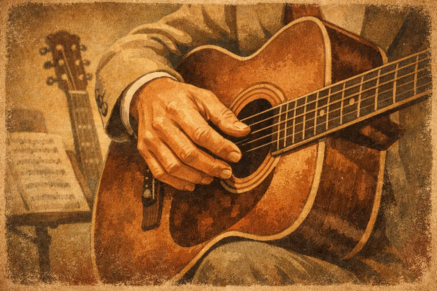 Come impostare la mano destra sulla chitarra