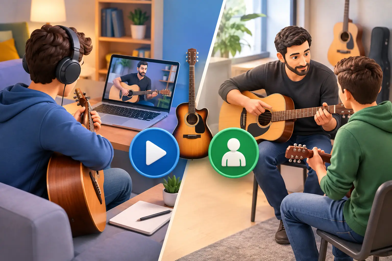 Videocorso o insegnante per la chitarra?