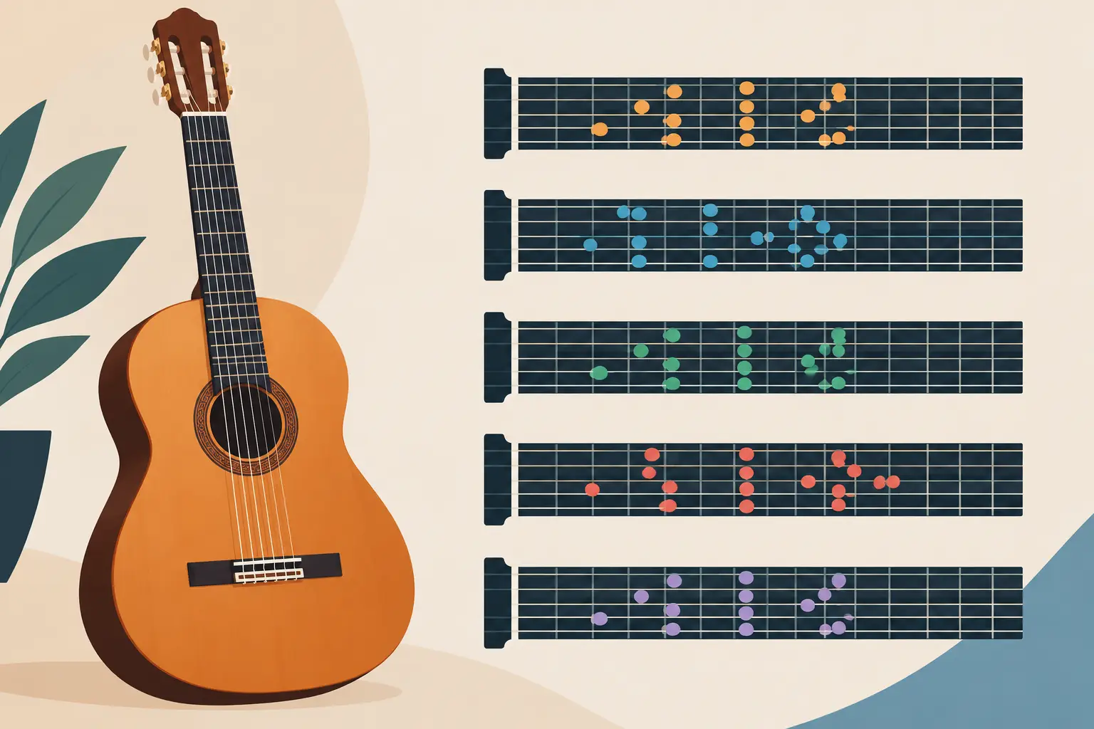 Cinque scale essenziali per chitarra classica