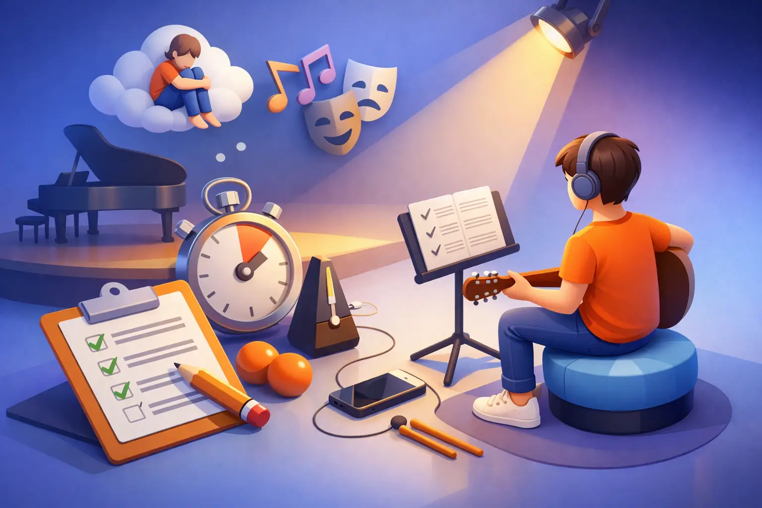 Preparazione audizione musicale senza panico