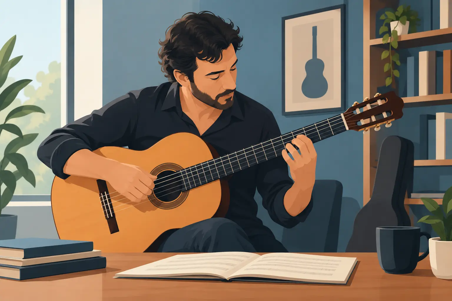 Michele Manuguerra e lo studio della chitarra