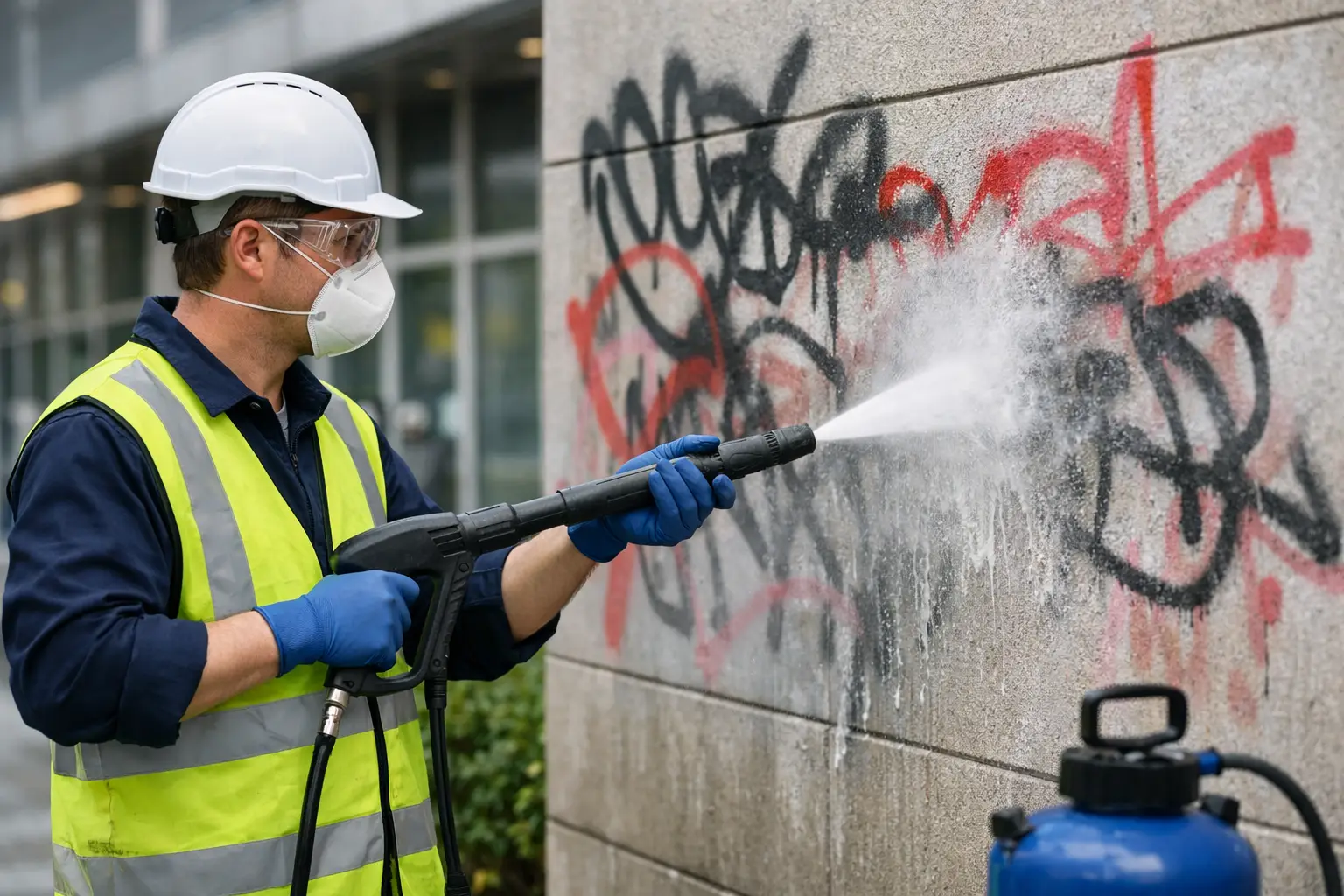 How to Remove Graffiti Safely on Commercial Sites