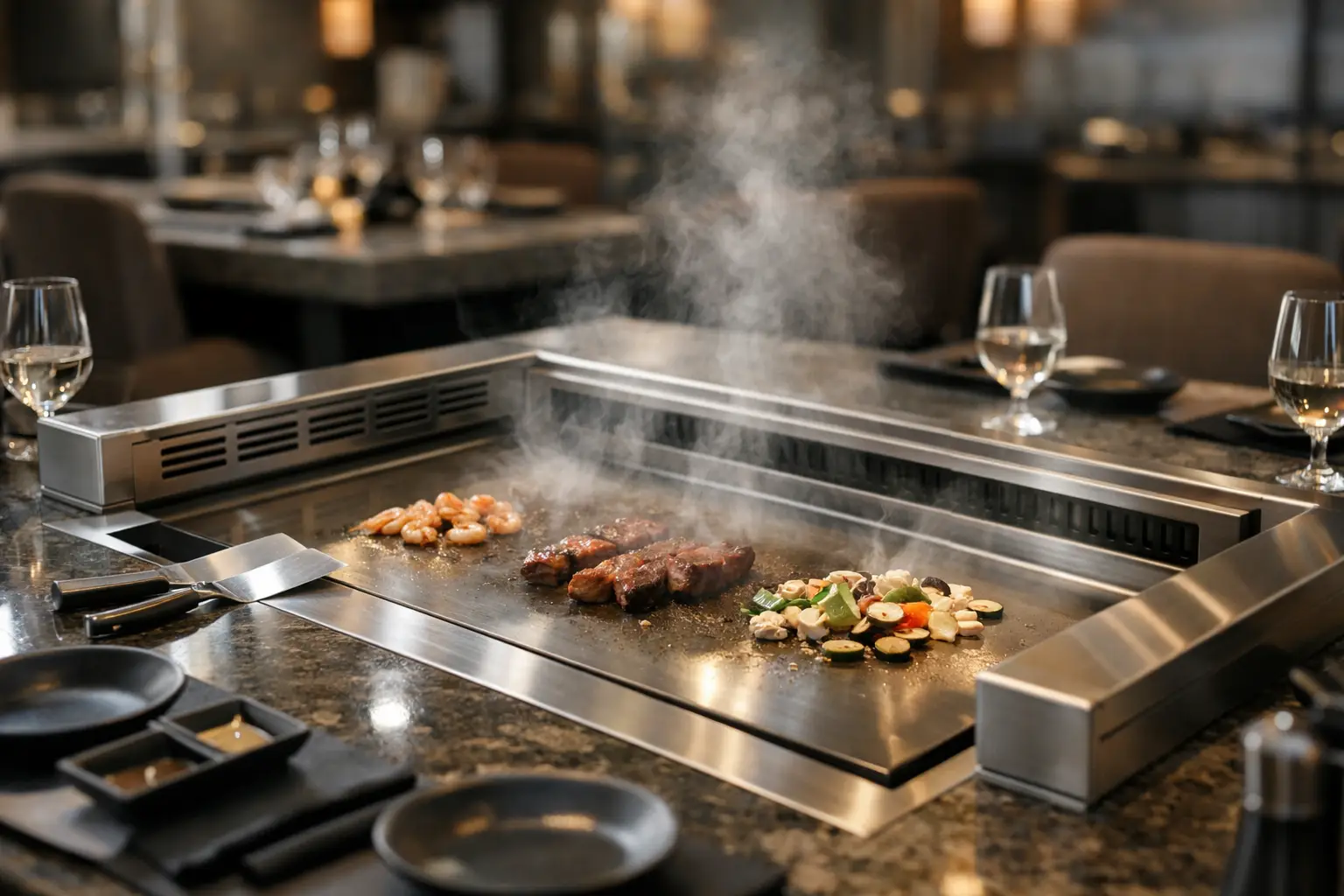 Smokeless Teppanyaki Grill for Restaurants