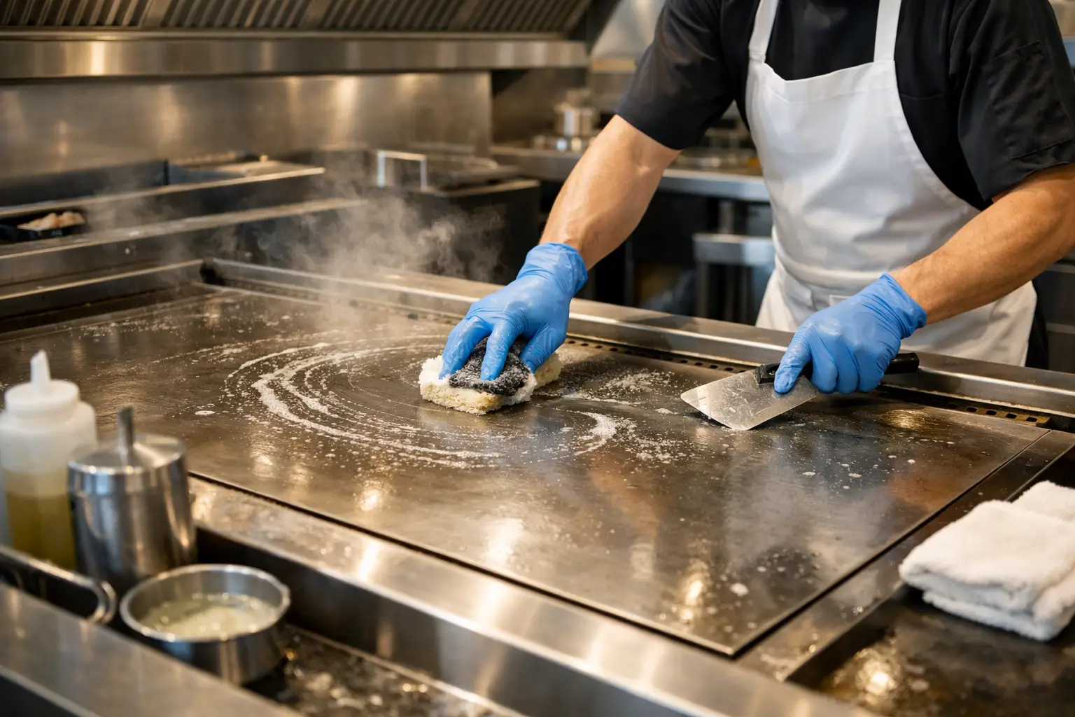 Commercial Teppanyaki Grill Cleaning Guide