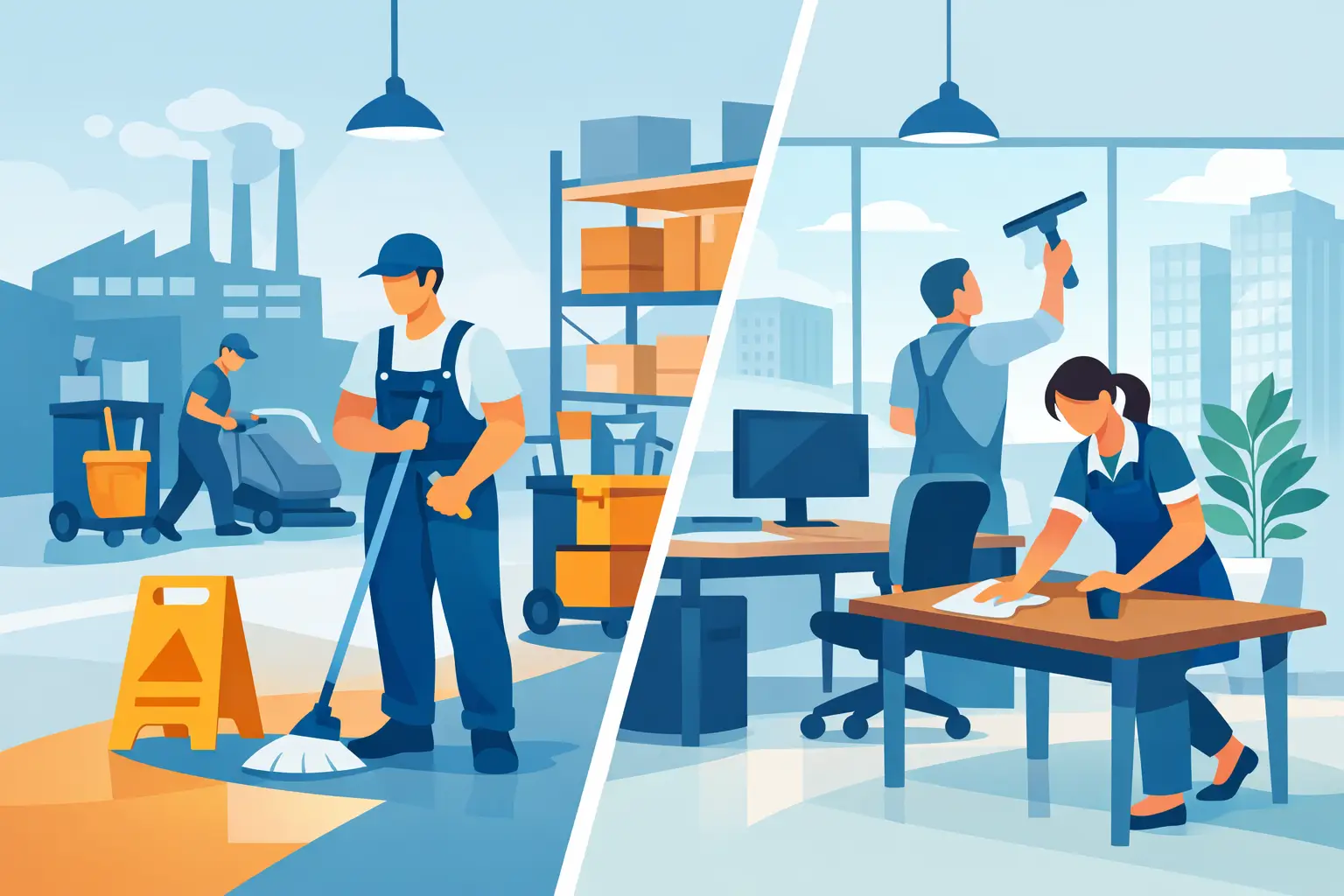 What Is the Difference Between Commercial and Office Cleaning?