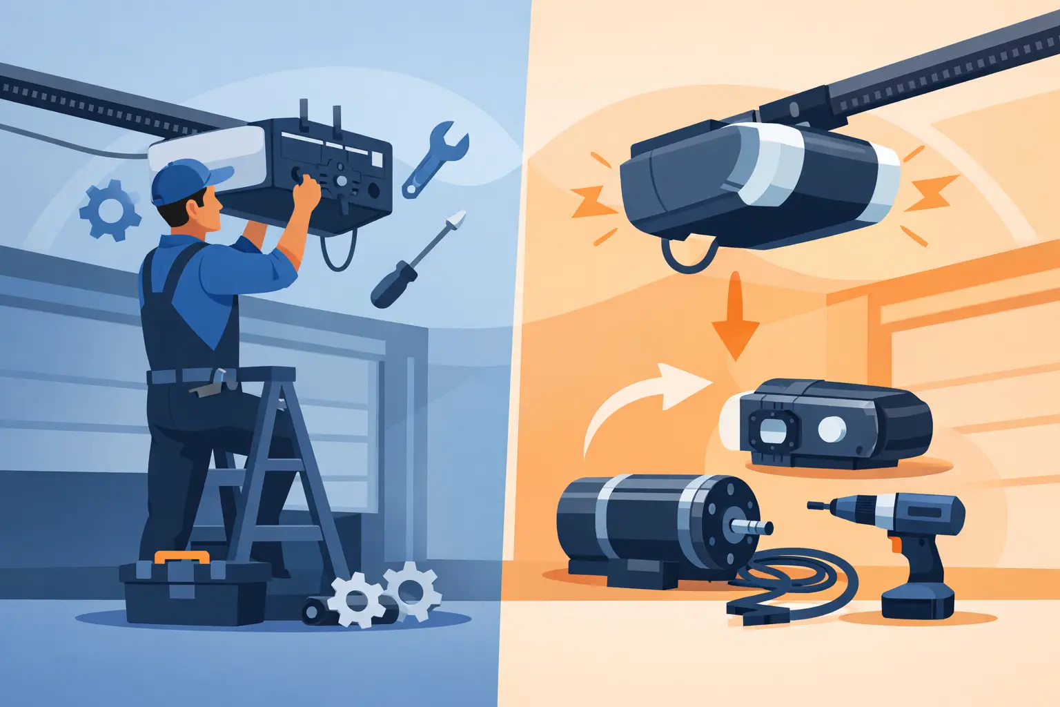 Repairing Opener vs Replacing Motor: Which Wins?