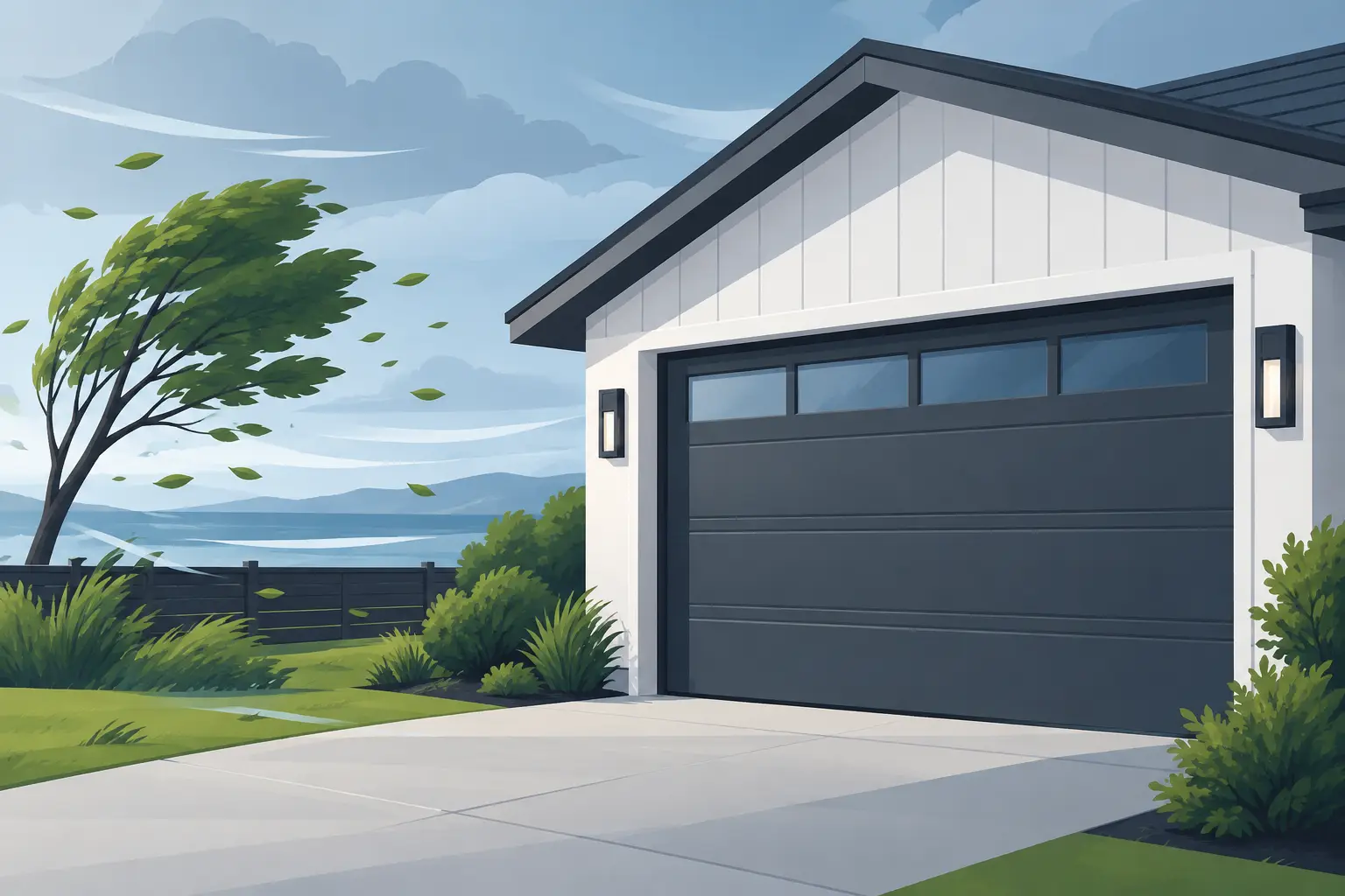 Best Garage Doors for Windy Areas That Hold Up